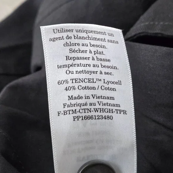 Everlane Dress Pants 10 Black Minimalist Straight Relaxed High Waisted Trousers - Picture 9 of 12